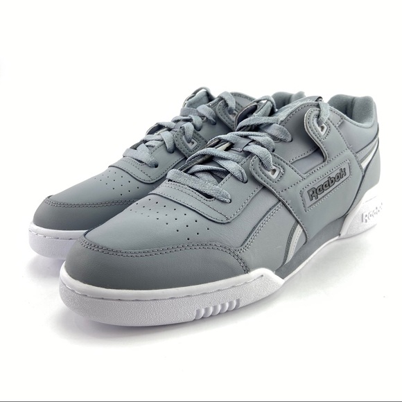 Reebok Men's Workout Plus Cold Grey Athletic Shoes - Picture 4 of 11